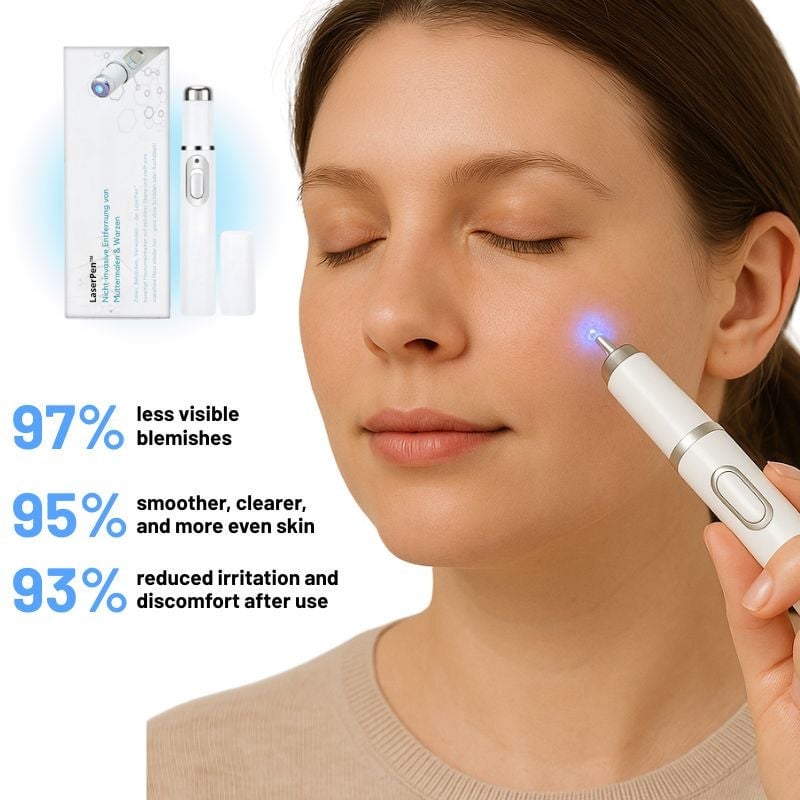 Blue Light Mole Wart Removal Pen Micro Current Therapy Acne Laser Ball Roller Pen Skin-Tags Remover Pencil Face Care Beauty Tool